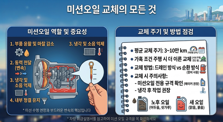 중고차 인수하고 제일 먼저 미션오일부터 교체한 이유